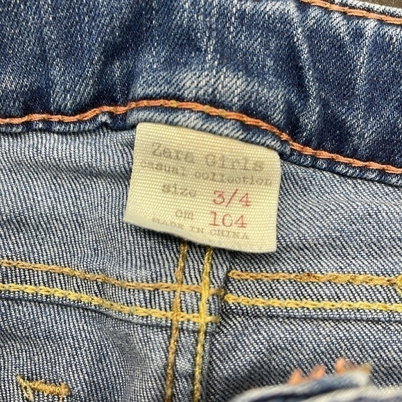 Zara girls size 3/4 years rip style jeans - Picture 2 of 5